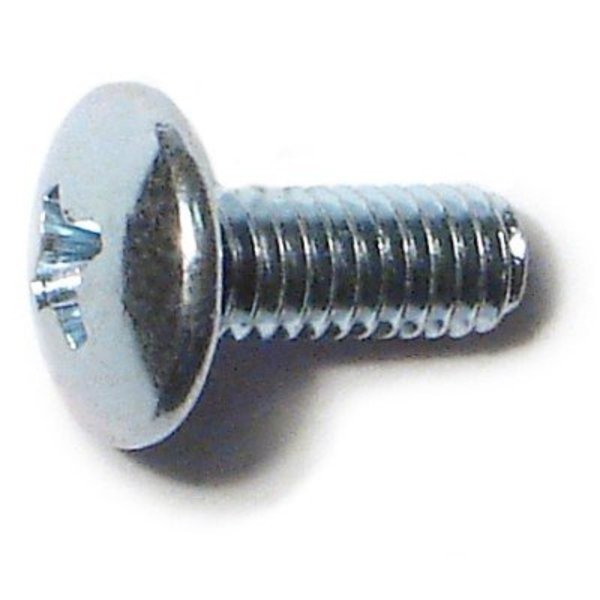 Midwest Fastener M4-0.70 x 10 mm Phillips Truss Machine Screw, Zinc Plated Steel, 50 PK 51594